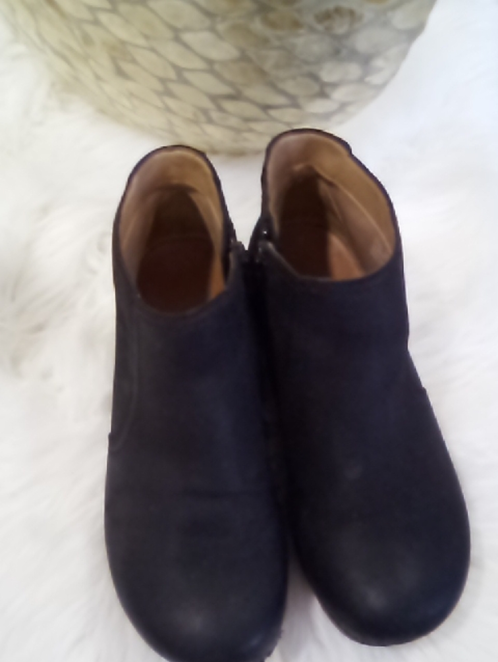 Dansko Black Ankle Booties with Side Zip